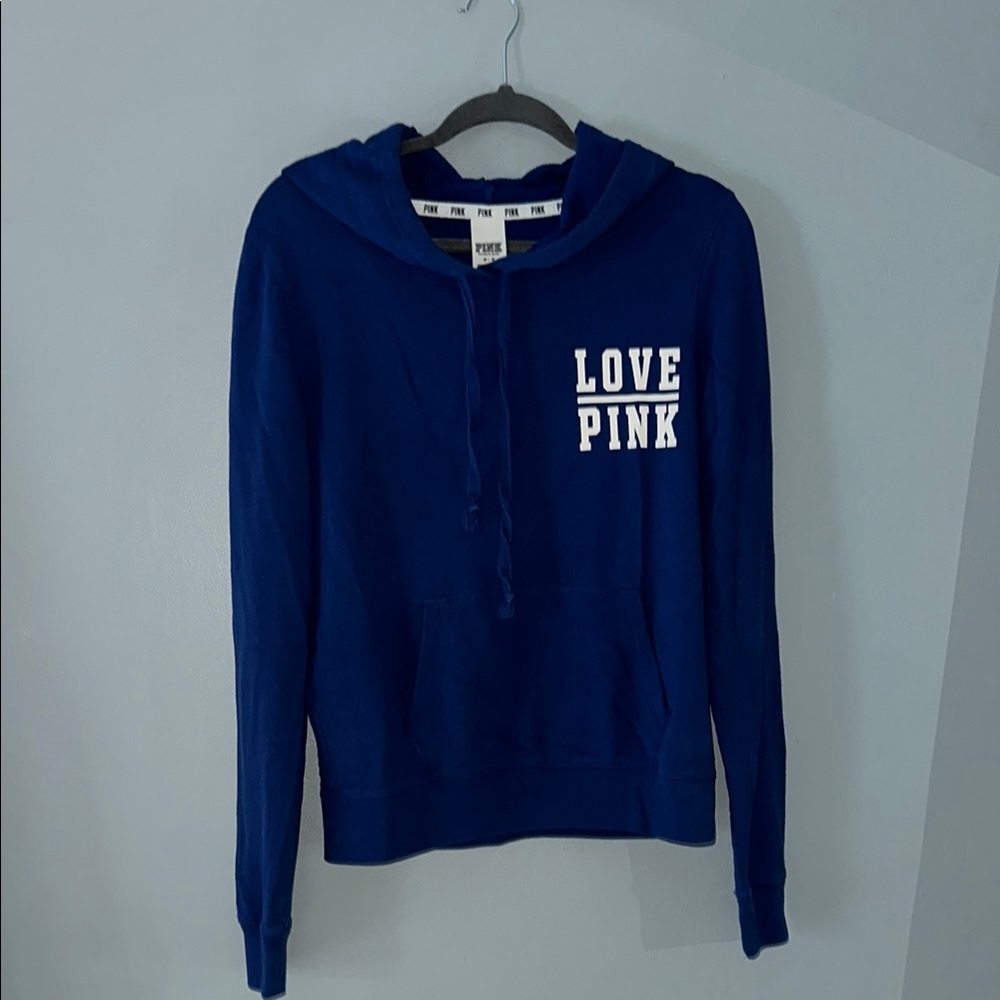 PINK Victoria's Secret Blue Fitted Hoodie